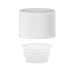 Childproof screwcap PP + insert white 24.410