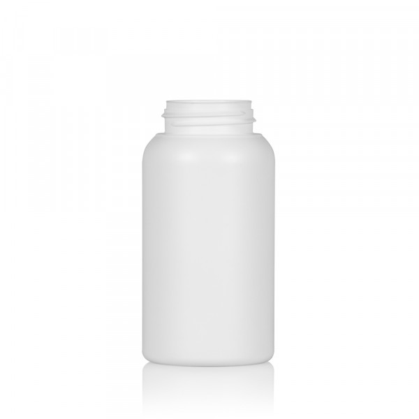 250 ml bottle Compact round HDPE white 567