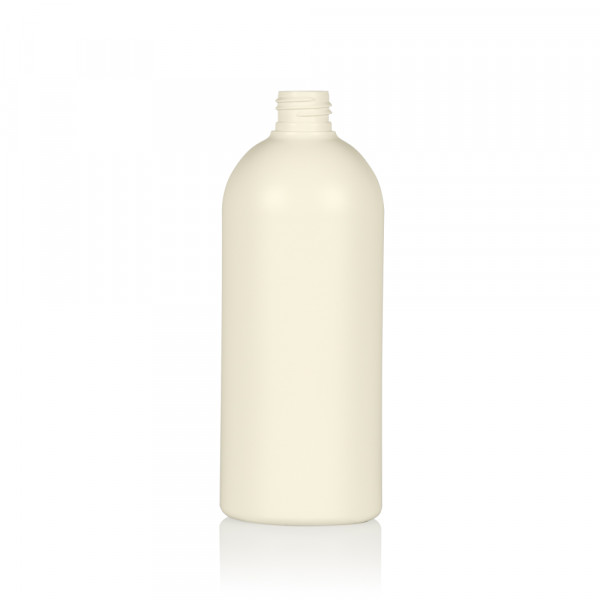 500 ml bottle Basic Round recycled HDPE Ivory 24.410