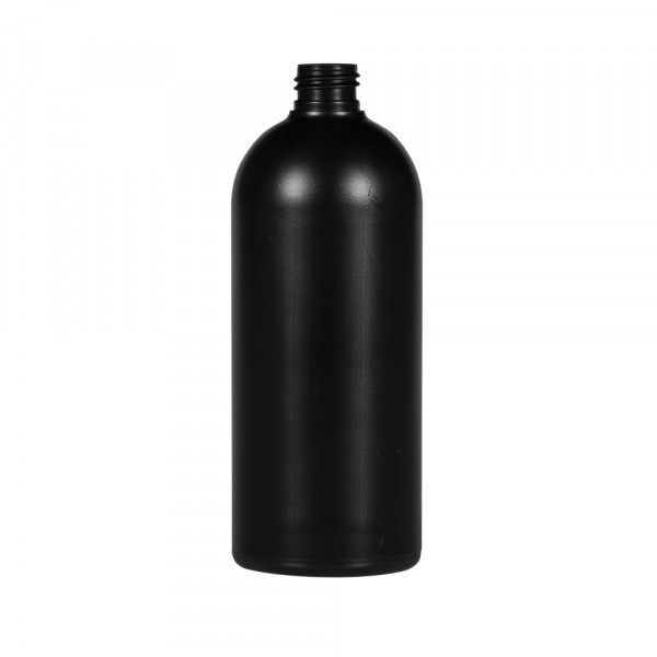 500 ml bottle Basic Round HDPE black 24.410