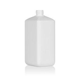 1000 ml bottle Standard Square HDPE white 28.410