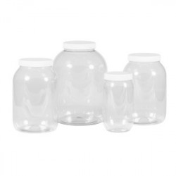 Big Clear jars PET