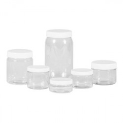 Clear Cylinder jars PET
