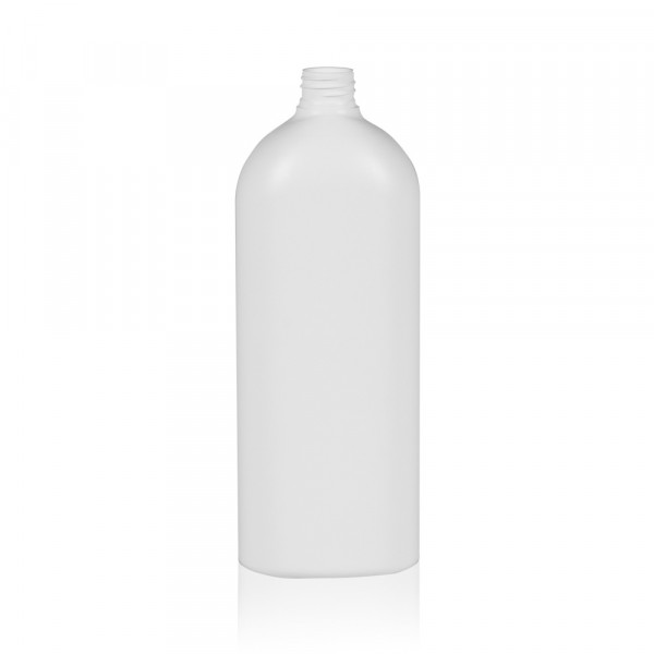 1000 ml bottle Basic Oval HDPE white 28.410