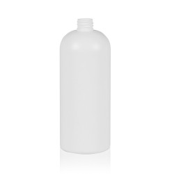 1000 ml bottle Basic Round HDPE white 28.410