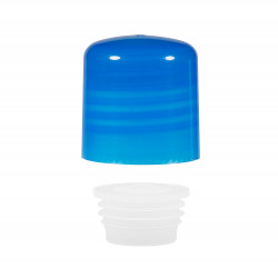 Screwcap + insert PP blue 24.410