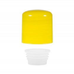 Screwcap + insert PP yellow 24.410
