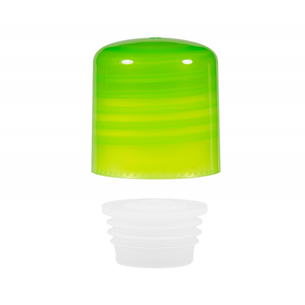 Screwcap + insert PP green 24.410