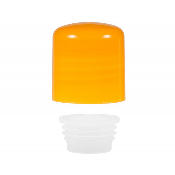 Screwcap + insert PP orange 24.410