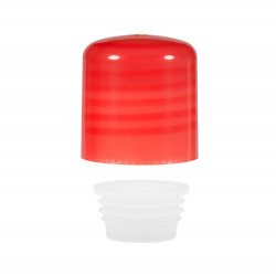 Screwcap + insert PP red 24.410