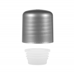 Screwcap + insert PP silver 24.410